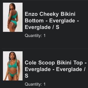 Frankie’s Bikini Everglade Enzo cheeky bottom and Cole Top NWTO